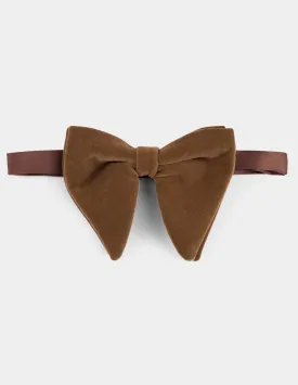 Brown Velvet L Bow Tie