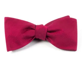 Grosgrain Solid Cranberry Bow Tie