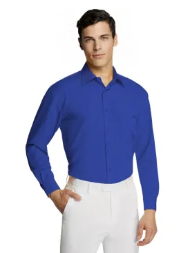 Men’s Royal Blue Microfiber Coloured Shirt