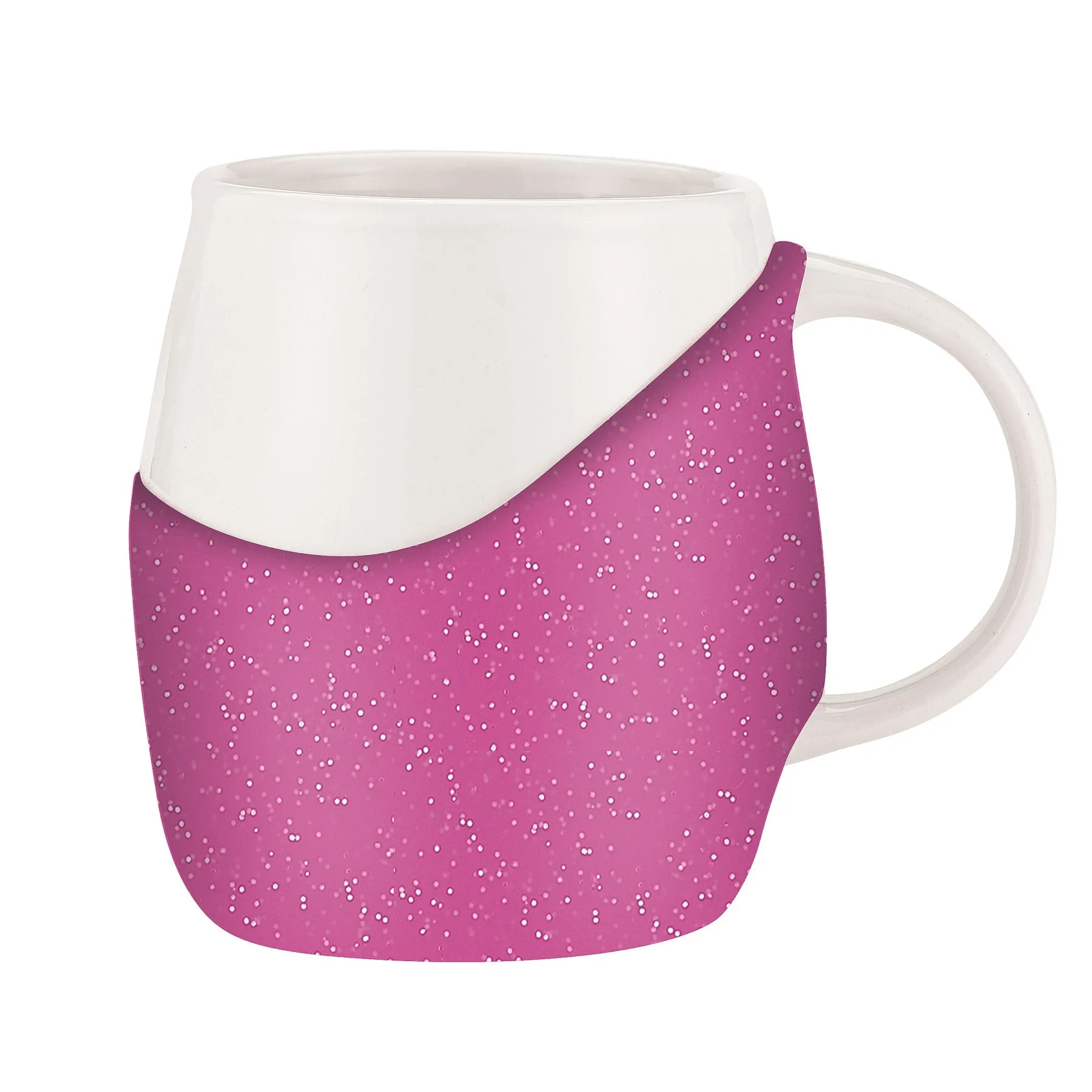 14 oz Rotunda with Glitter Band Mug