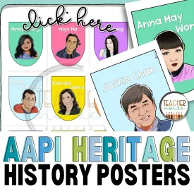 AAPI Heritage Month Posters | Printable Teacher Resource | Teacher Noire