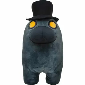 Among Us: 12" Plush - Black Crewmate with Plague Doctor Hat - New