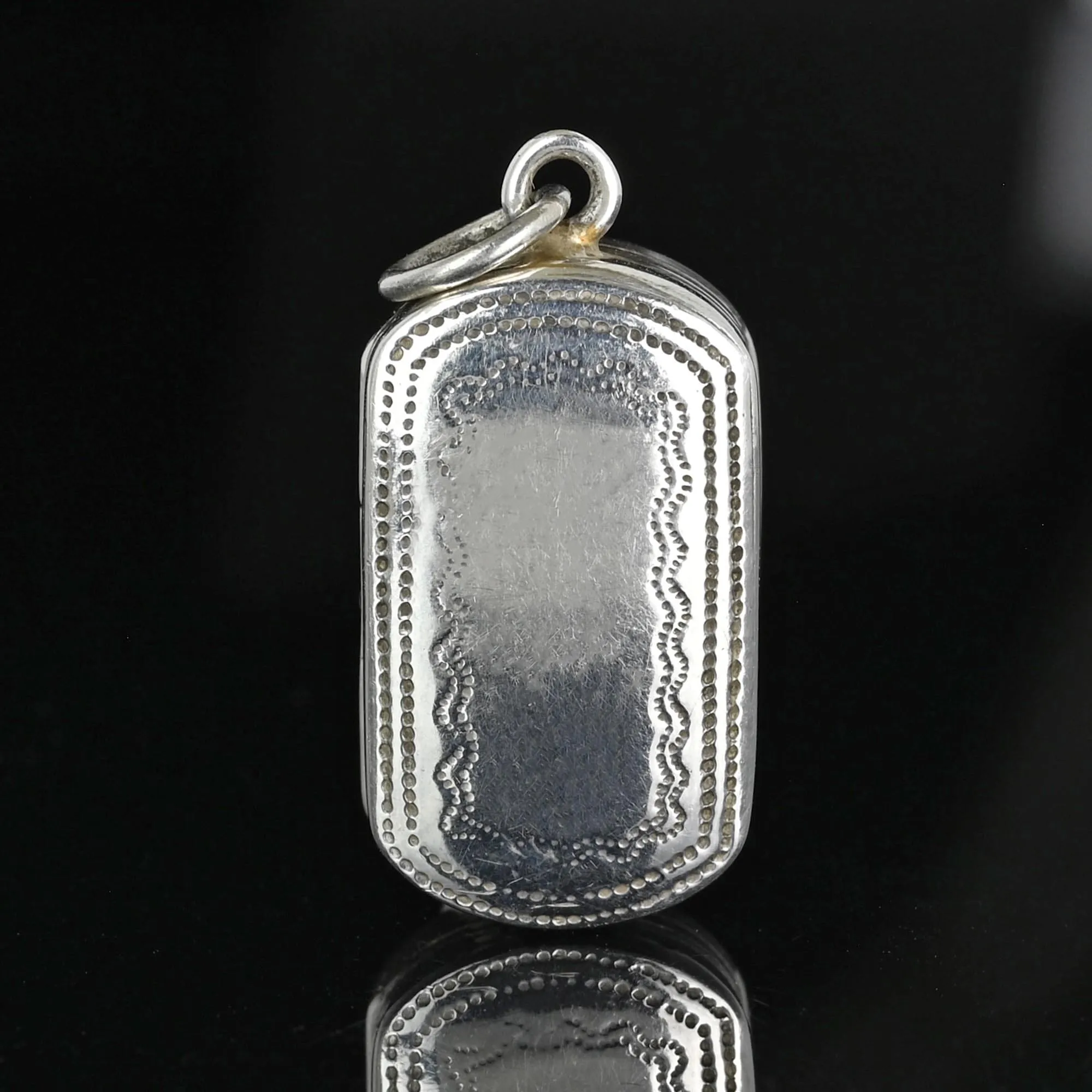 Antique Silver Gold Gilt Vinaigrette Locket Pendant