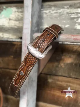 Ariat Leather Belt W/Basketweave