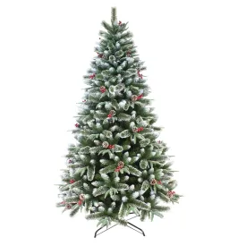 Artificial Christmas Tree Frosted Mixed Pine Berries 6ft/7ft