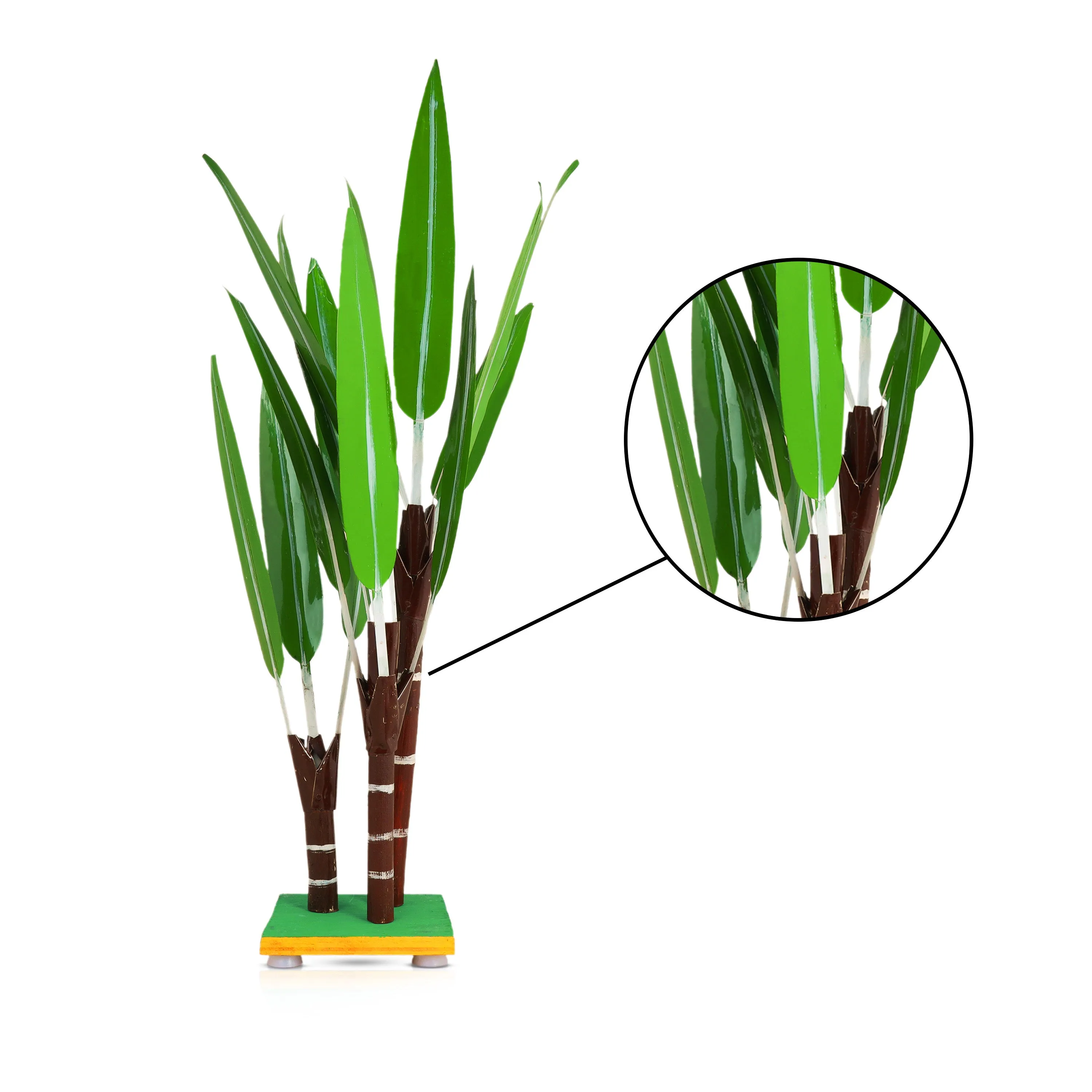 Lifelike Artificial Sugar Cane Plant - Premium Decorative Accent for Home and Office Spaces