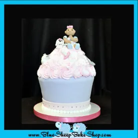 Baby Shower Giant Cupcake Cake