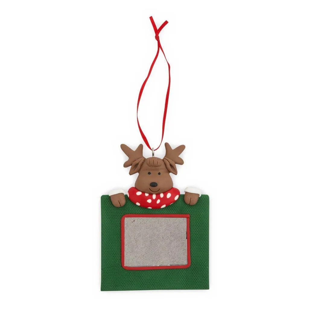 Blank Reindeer Christmas Tree Ornament Insert Size 45 x 35mm - Pack of 6