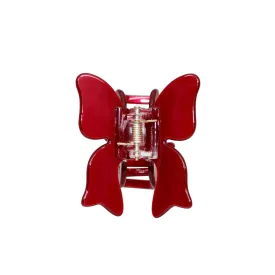 Bow Clip in Poinsettia