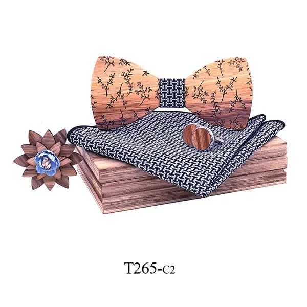 Bradley Wood Bow Tie Set