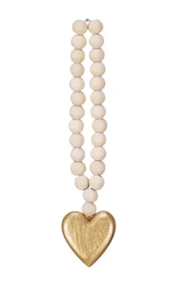 Brass Heart Tassel Beads