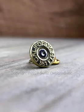 California 357 Magnum Bullet Tie Tac, Brass, Bullet Tie Tack