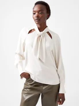 Carmen Recycled Crepe Tie Blouse