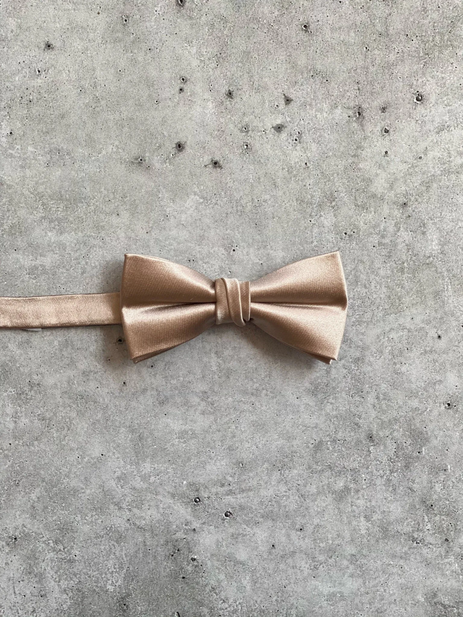 Champagne Silk Pre Tied Bow Tie