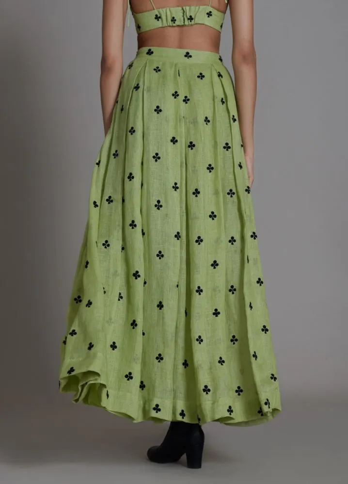 Club Lehenga- Green