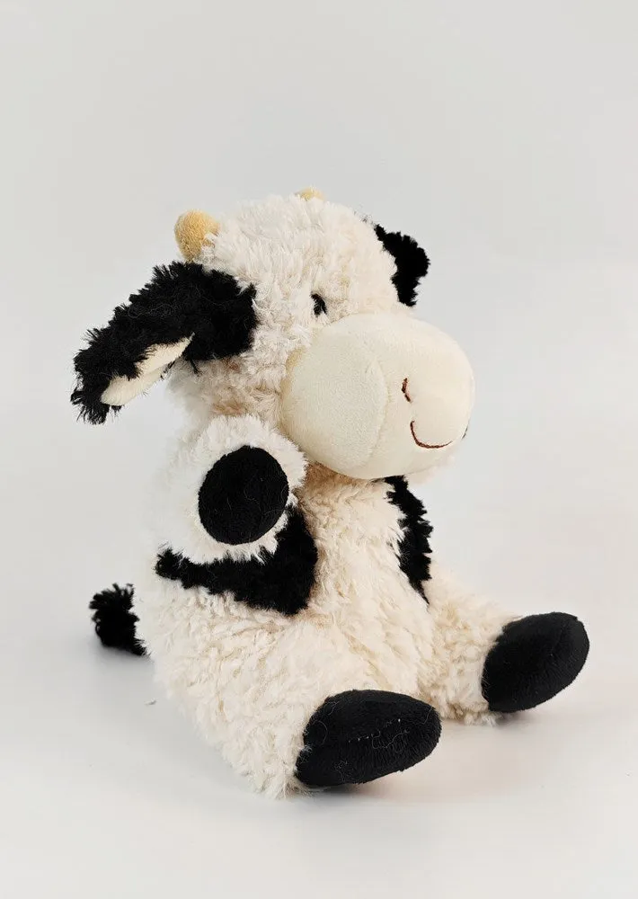 Curly Cow Soft Toy White & Black