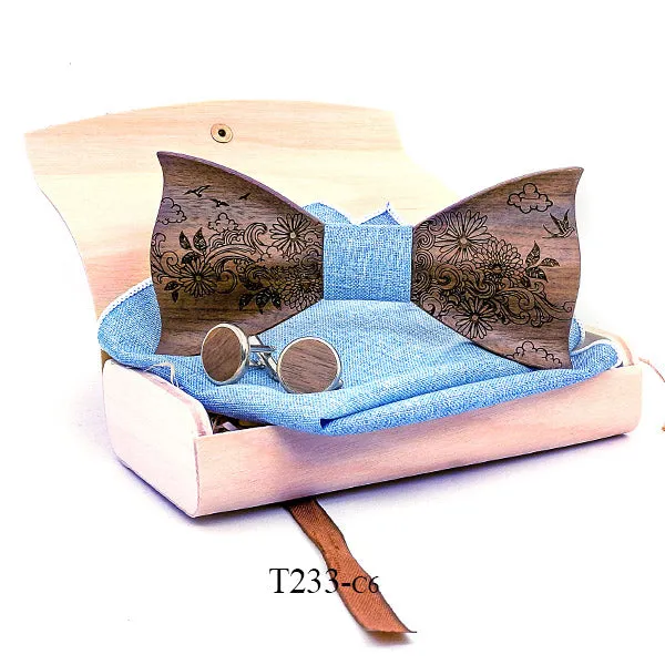 Curtis Wooden Bow Tie Set