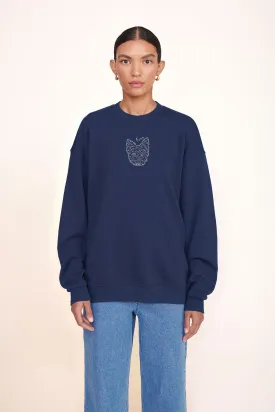 CUSTOM STAUD x C.BONZ OVERSIZED SWEATSHIRT | NAVY