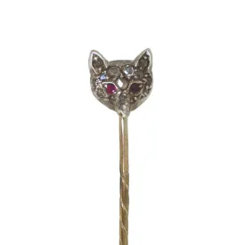 Diamond Fox Tie Pin