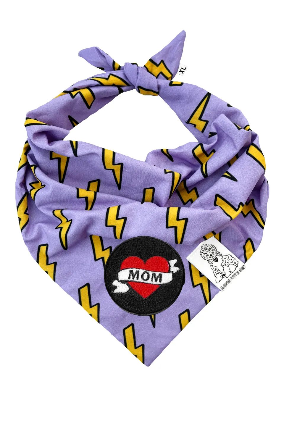 Dog Bandana Bolt - Customize with Interchangeable Velcro Patches