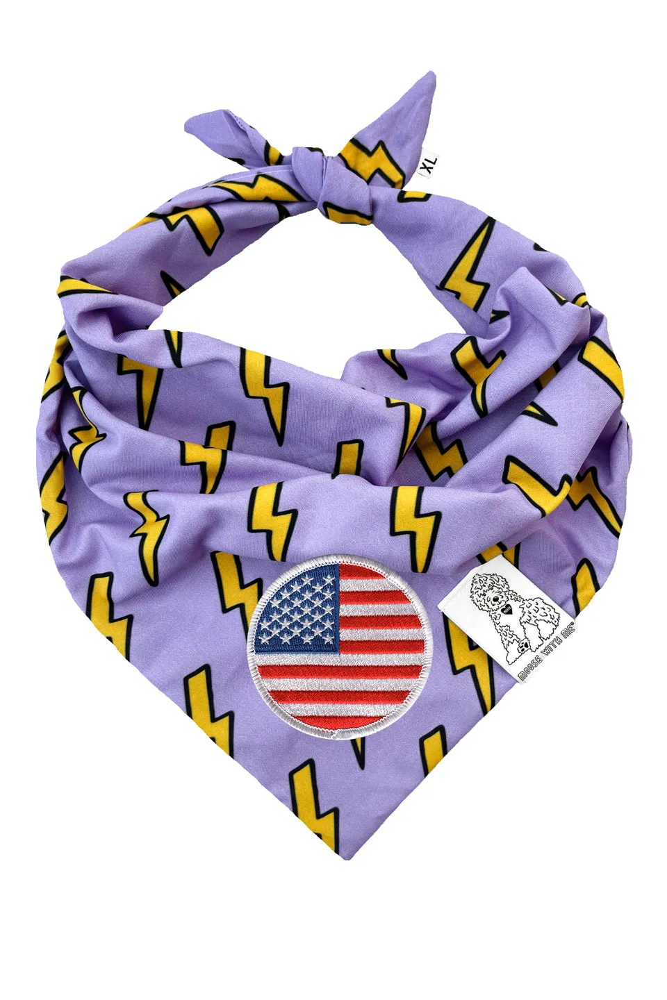 Dog Bandana Bolt - Customize with Interchangeable Velcro Patches