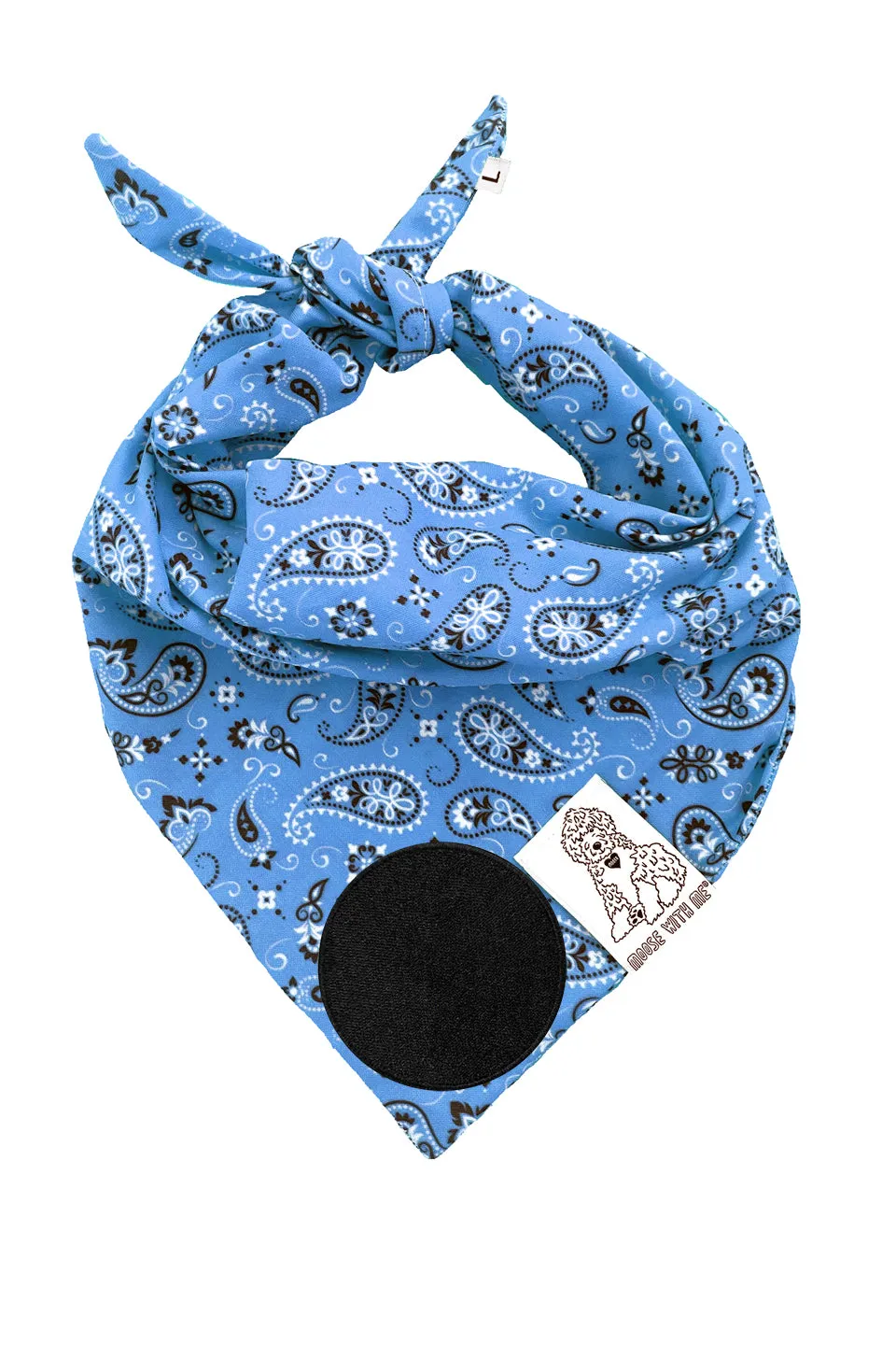 Dog Bandana Paisley - Customize with Interchangeable Velcro Patches