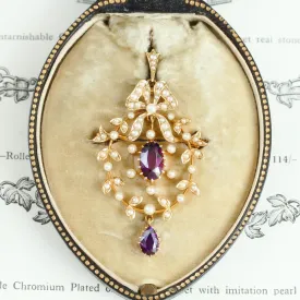 Finest 15ct Gold Edwardian Pendant/Brooch in Original Box