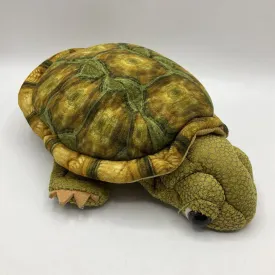 Folkmanis Green & Brown Tortoise Plushie Puppet