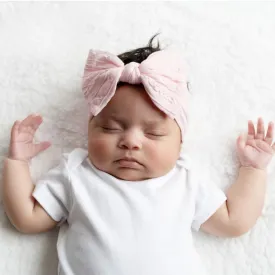 Girls Pink Headband with Bow