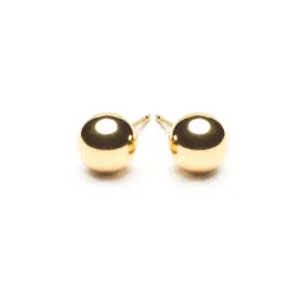 Gold Plated 7mm Ball Stud Earrings