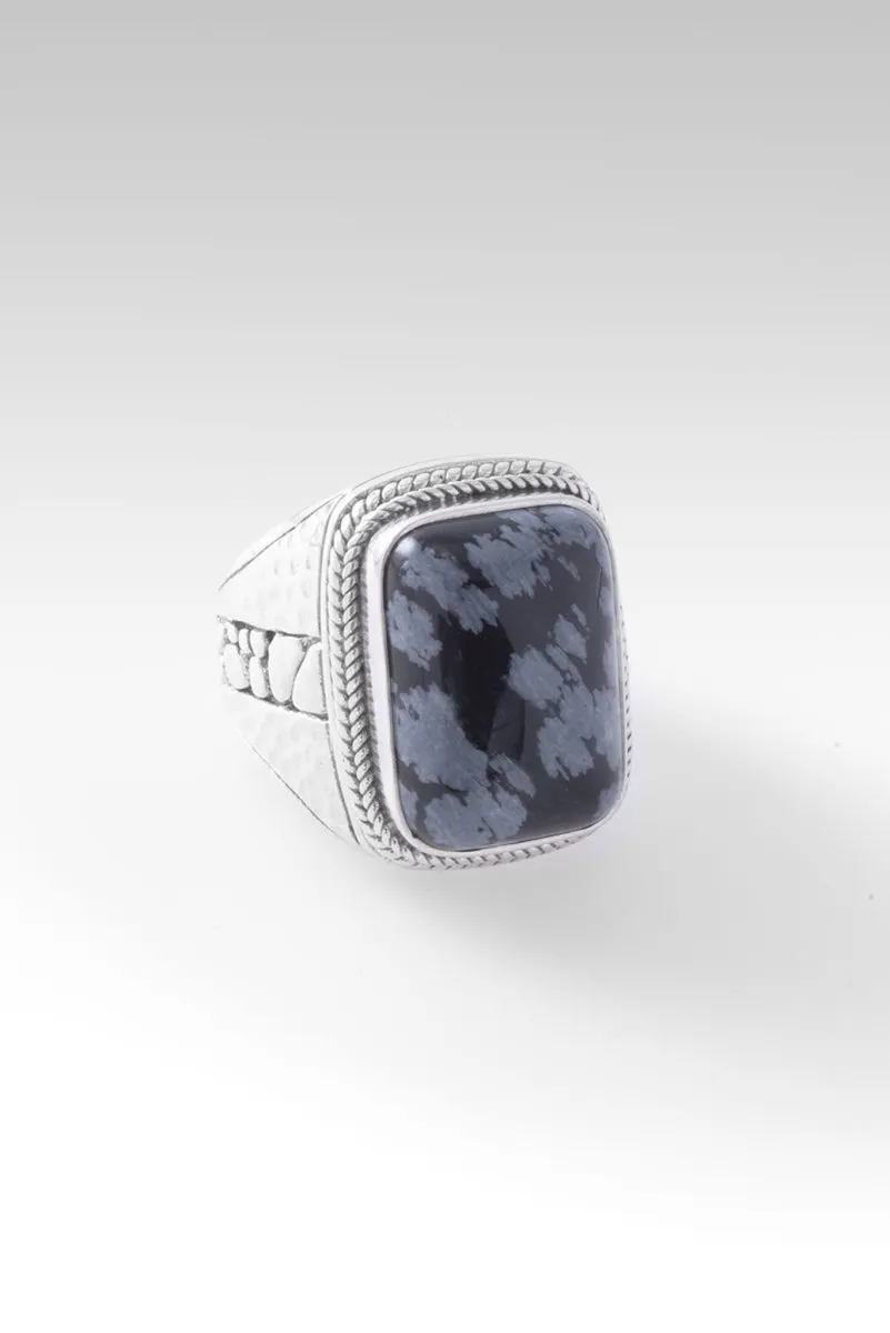 Gracious Heart Ring™ in Snowflake Obsidian