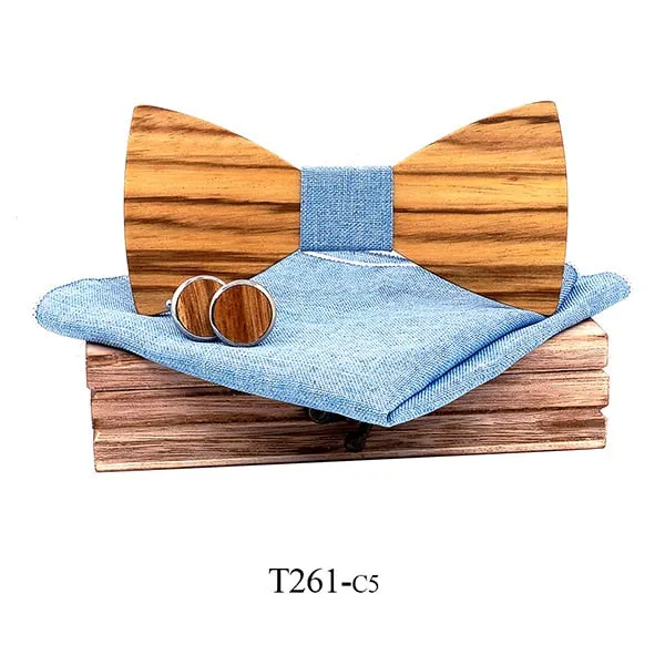 Hector Wooden Bow Tie Set