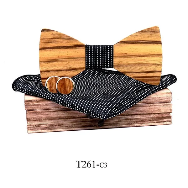 Hector Wooden Bow Tie Set