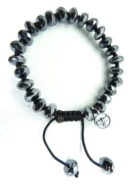 Hematite Faceted Rondelle Bracelet