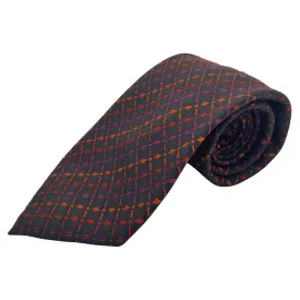 IMPERMEABLE Silk Cross Hatch Tie - Black & Red