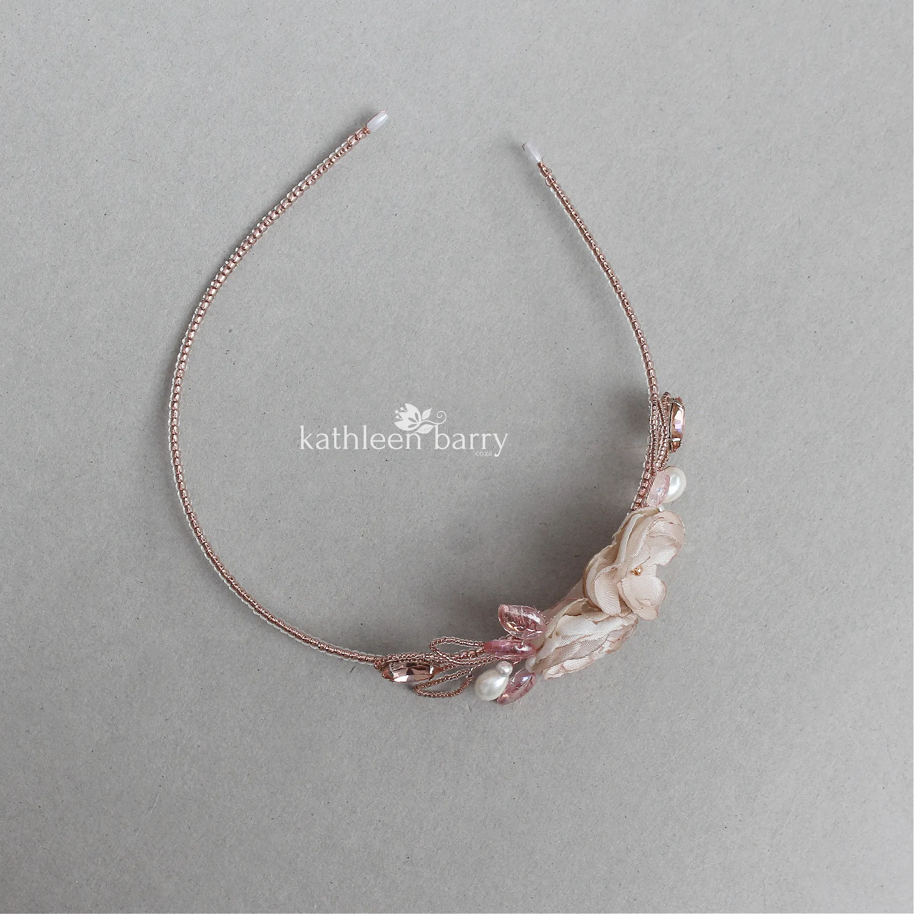 Jeanine headband - nude rose gold - Colors to order