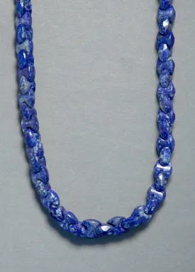 Lapiz Lazuli Chain Cut Necklace