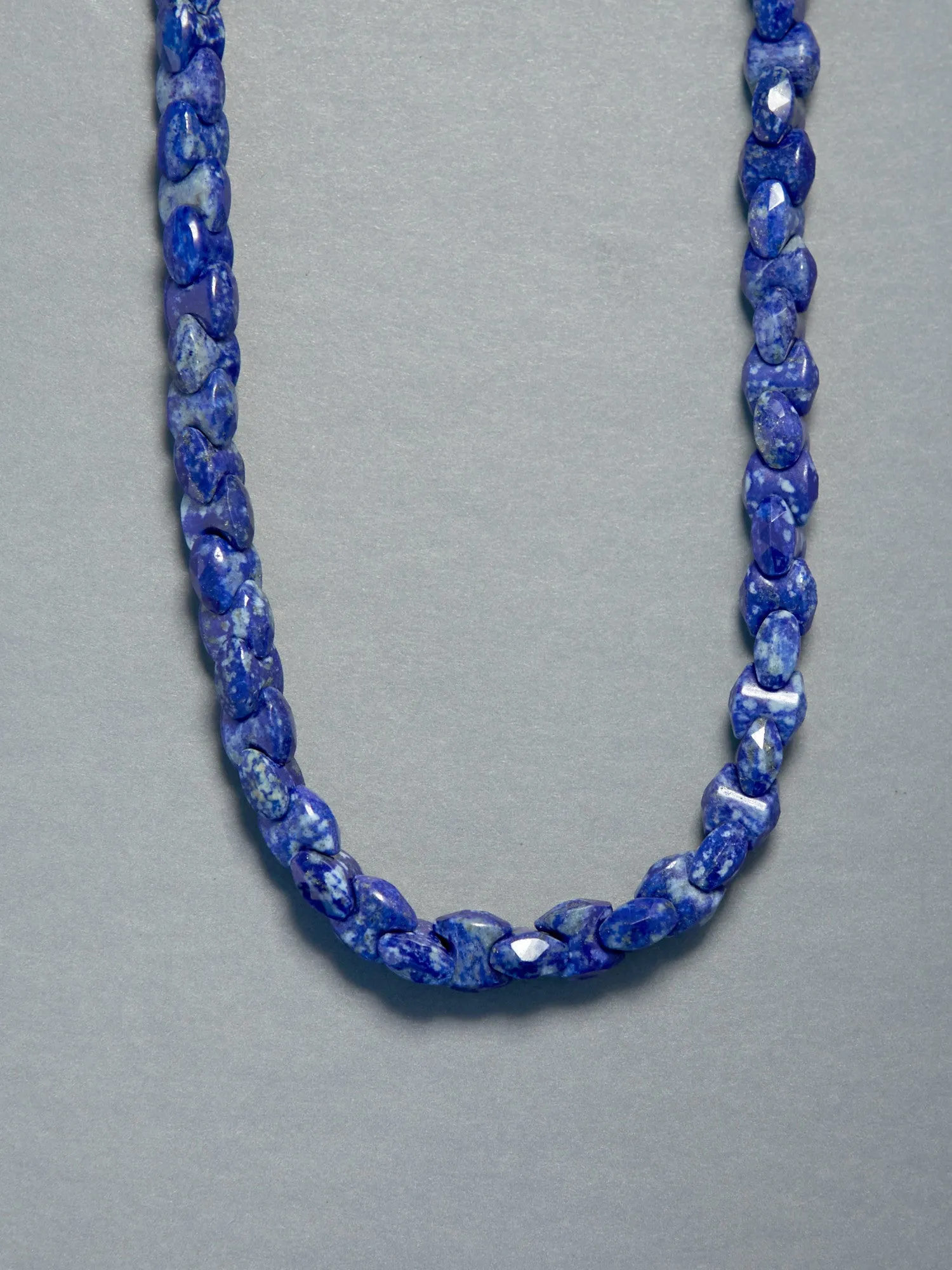 Lapiz Lazuli Chain Cut Necklace