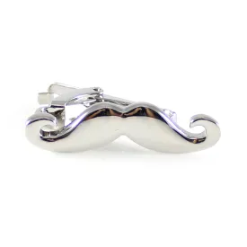 Madison Silver Mustache Tie Bar