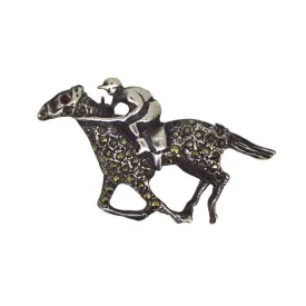 Marcasite Race Horse Brooch