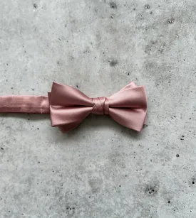 Mauve Pink Satin Bow Tie