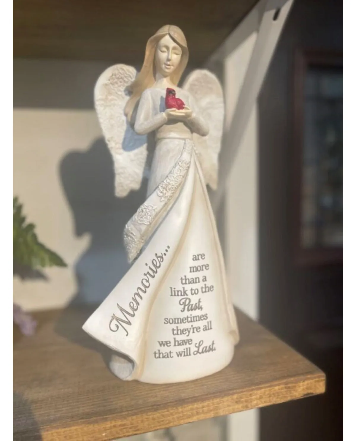 Memories Angel with Cardinal Figurine