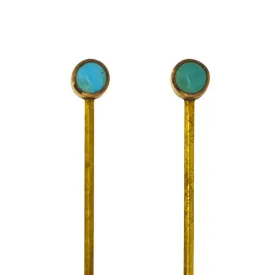 Pair ofTurquoise Tie Pins