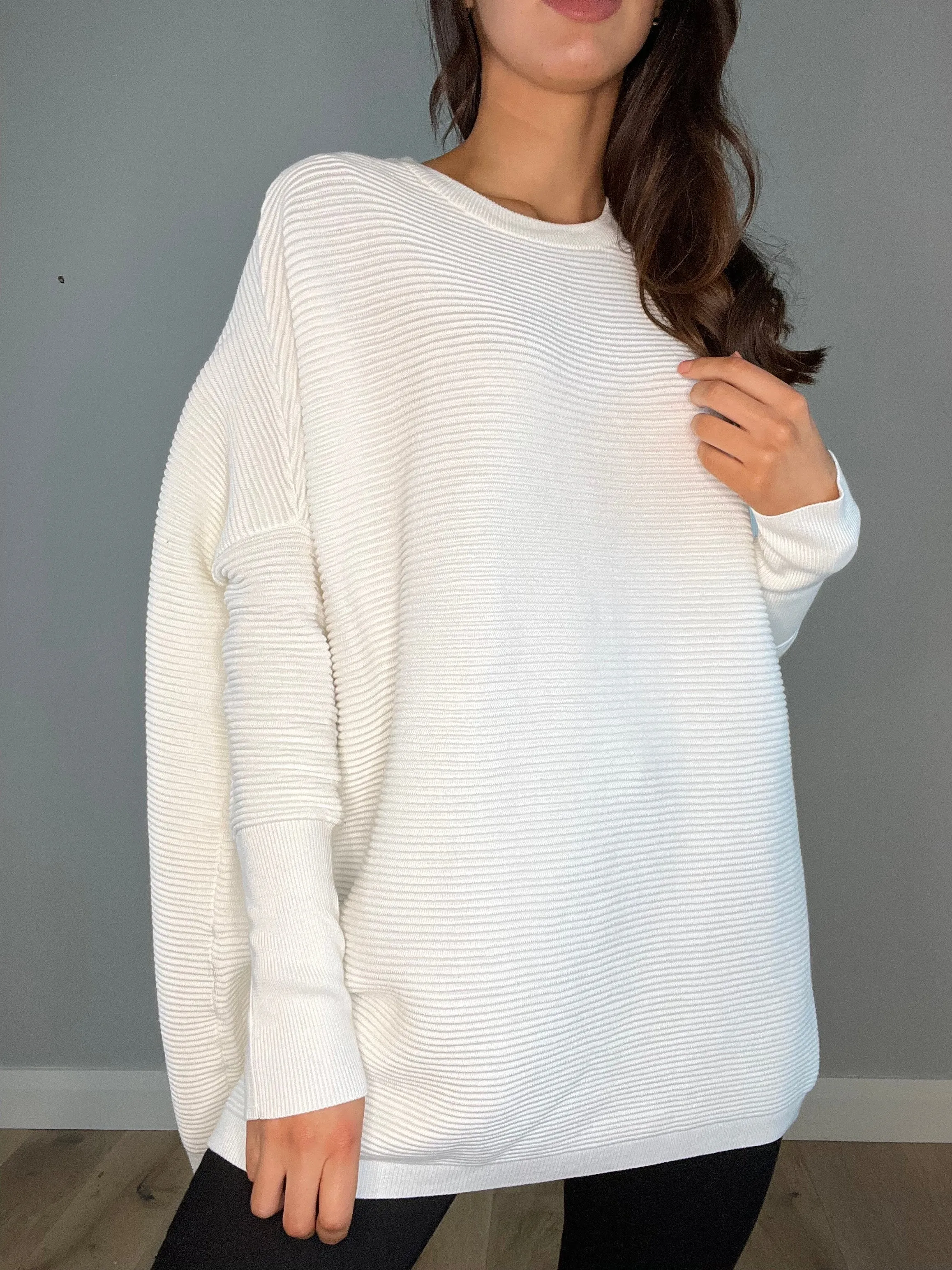 Paisie White Cape Jumper