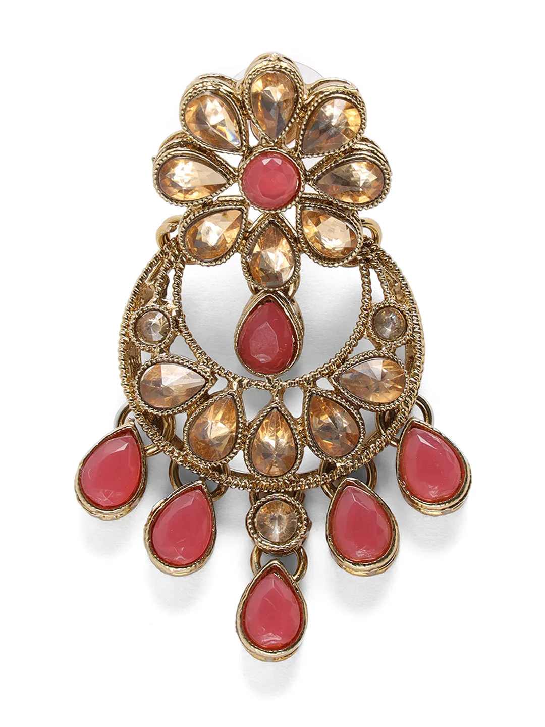 Pink Kundan Gold Plated Jewellery Set