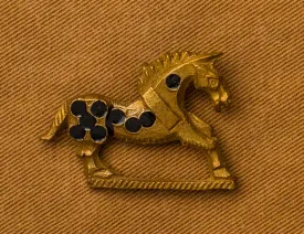 Roman Horse with enamel, Brooch or Pendant - Y-09