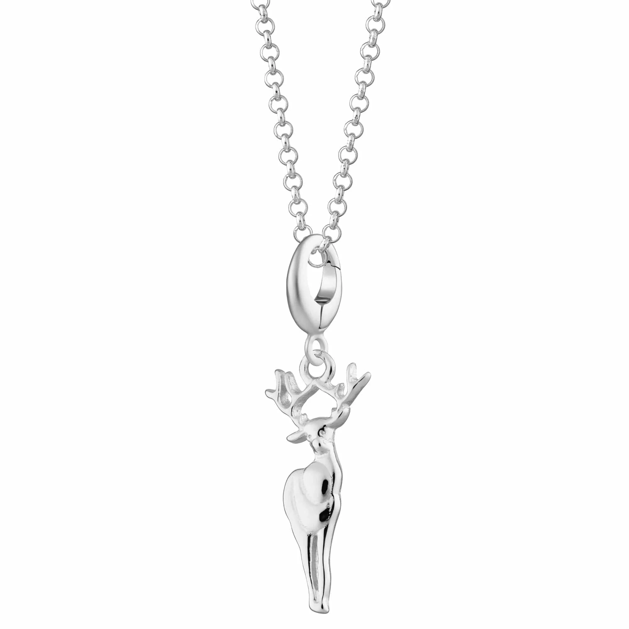 Silver Deer Necklace