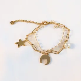 Solana - Gold Charm Bracelet