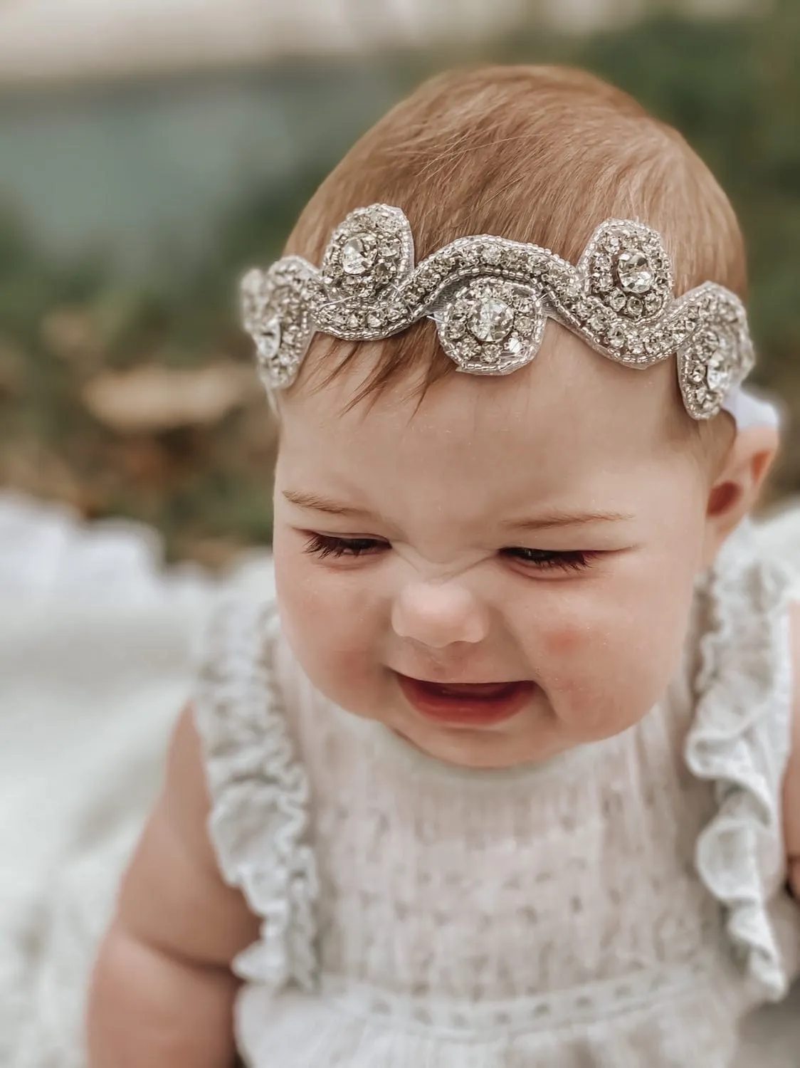 Starry Rhinestone Hair Sash