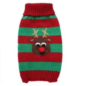 Striped Nosey Deer Sweater